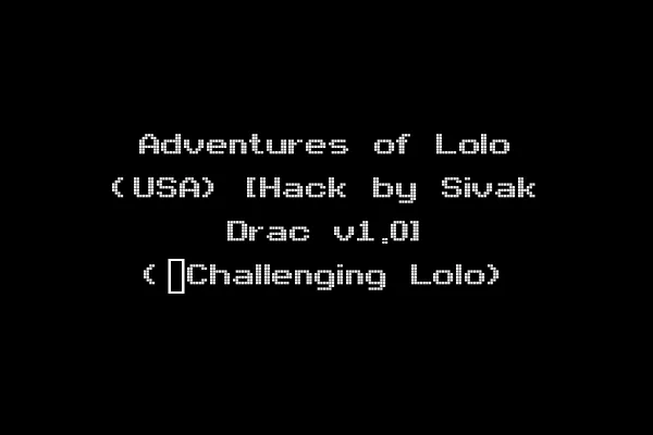 Adventures of Lolo (USA) [Hack by Sivak Drac v1.0] (~Challenging Lolo)