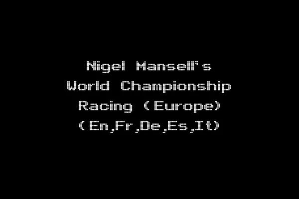 Nigel Mansell's World Championship Racing (Europe) (En,Fr,De,Es,It)