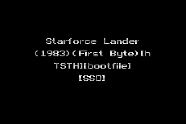 Starforce Lander (1983)(First Byte)[h TSTH][bootfile] [SSD]