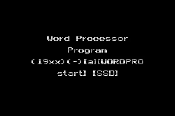 Word Processor Program (19xx)(-)[a][WORDPRO start] [SSD]