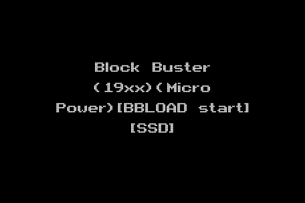 Block Buster (19xx)(Micro Power)[BBLOAD start] [SSD]