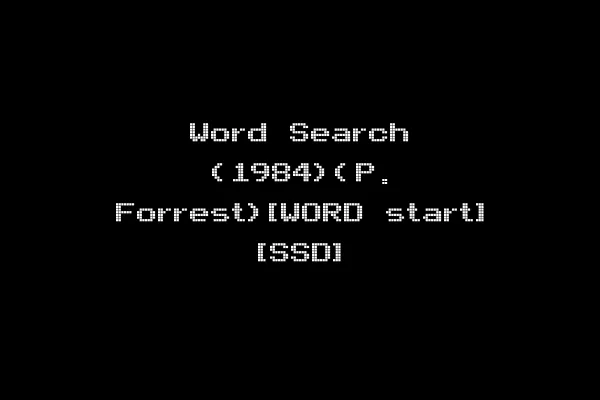 Word Search (1984)(P. Forrest)[WORD start] [SSD]