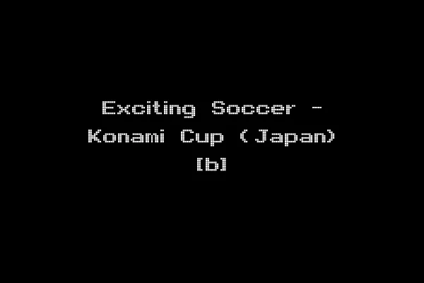 Exciting Soccer - Konami Cup (Japan) [b]