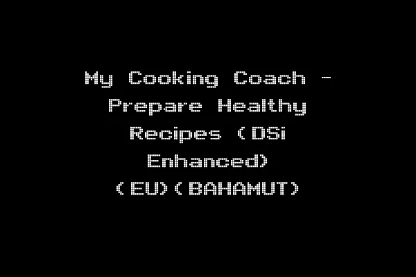 My Cooking Coach - Prepare Healthy Recipes (DSi Enhanced) (EU)(BAHAMUT)