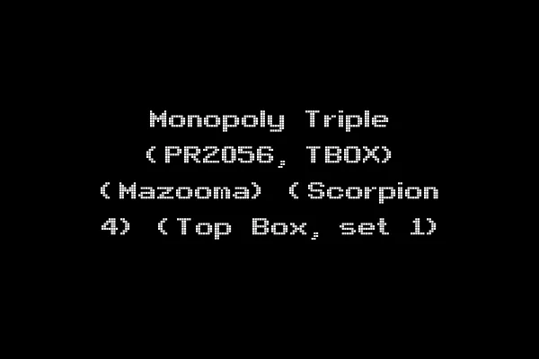 Monopoly Triple (PR2056, TBOX) (Mazooma) (Scorpion 4) (Top Box, set 1)
