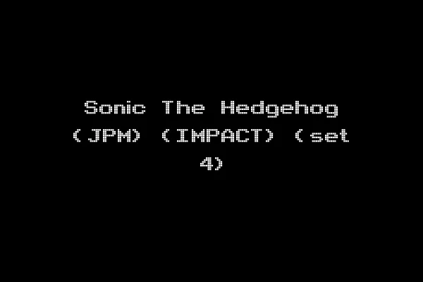 Sonic The Hedgehog (JPM) (IMPACT) (set 4)