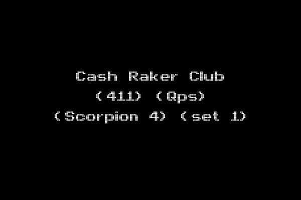 Cash Raker Club (411) (Qps) (Scorpion 4) (set 1)