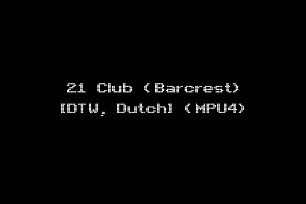 21 Club (Barcrest) [DTW, Dutch] (MPU4)
