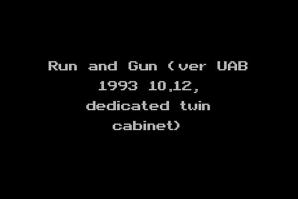 Run and Gun (ver UAB 1993 10.12, dedicated twin cabinet)