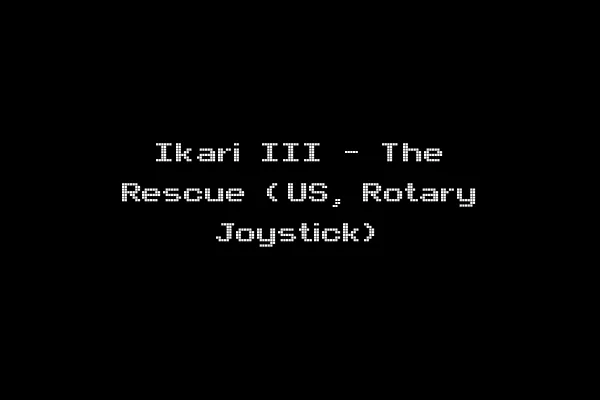 Ikari III - The Rescue (US, Rotary Joystick)