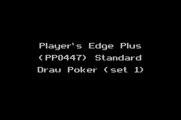 Player's Edge Plus (PP0447) Standard Draw Poker (set 1)