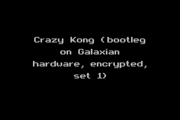 Crazy Kong (bootleg on Galaxian hardware, encrypted, set 1)