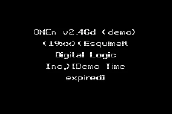 OMEn v2.46d (demo) (19xx)(Esquimalt Digital Logic Inc.)[Demo Time expired]