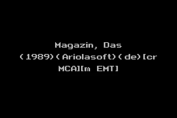 Magazin, Das (1989)(Ariolasoft)(de)[cr MCA][m EMT]