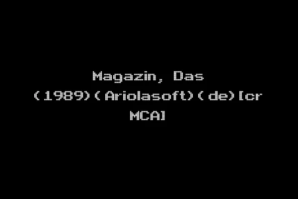 Magazin, Das (1989)(Ariolasoft)(de)[cr MCA]