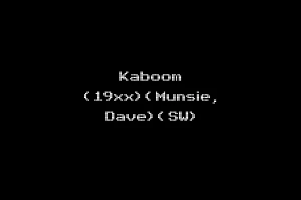 Kaboom (19xx)(Munsie, Dave)(SW)