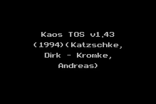 Kaos TOS v1.43 (1994)(Katzschke, Dirk - Kromke, Andreas)