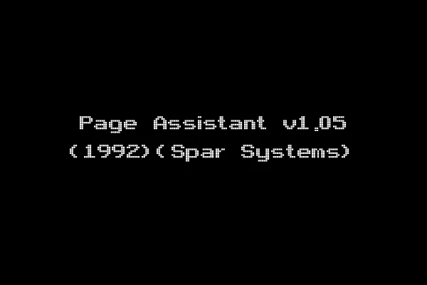 Page Assistant v1.05 (1992)(Spar Systems)