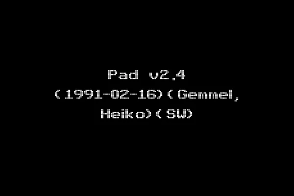 Pad v2.4 (1991-02-16)(Gemmel, Heiko)(SW)