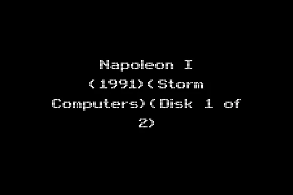Napoleon I (1991)(Storm Computers)(Disk 1 of 2)