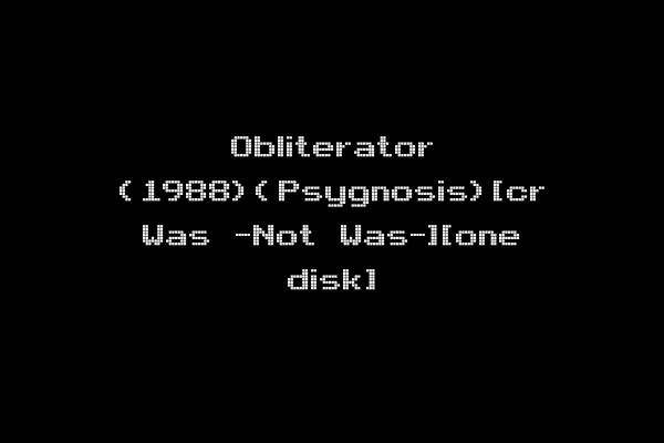 Obliterator (1988)(Psygnosis)[cr Was -Not Was-][one disk]