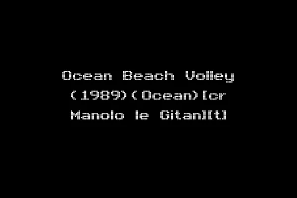 Ocean Beach Volley (1989)(Ocean)[cr Manolo le Gitan][t]