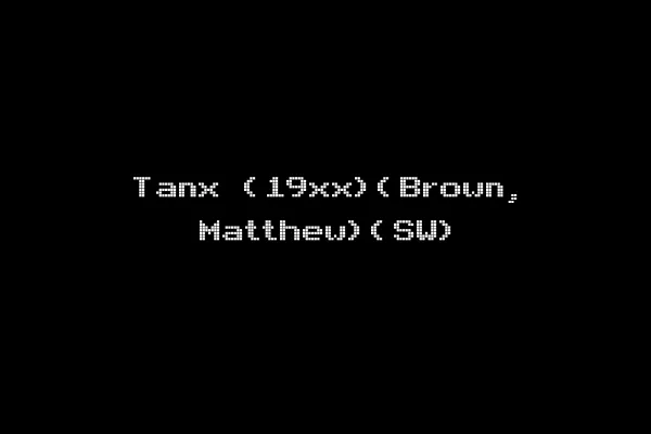 Tanx (19xx)(Brown, Matthew)(SW)