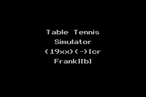 Table Tennis Simulator (19xx)(-)[cr Frank][b]