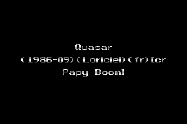 Quasar (1986-09)(Loriciel)(fr)[cr Papy Boom]