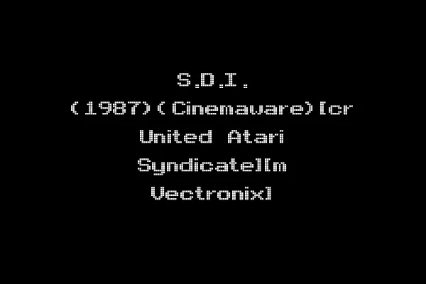 S.D.I. (1987)(Cinemaware)[cr United Atari Syndicate][m Vectronix]