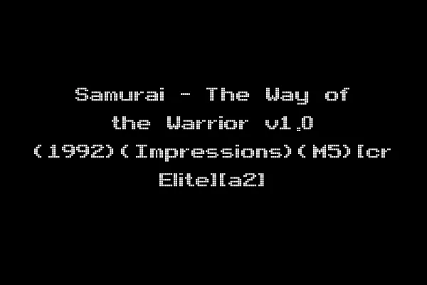 Samurai - The Way of the Warrior v1.0 (1992)(Impressions)(M5)[cr Elite][a2]
