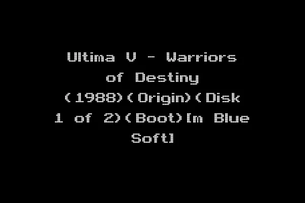 Ultima V - Warriors of Destiny (1988)(Origin)(Disk 1 of 2)(Boot)[m Blue Soft]