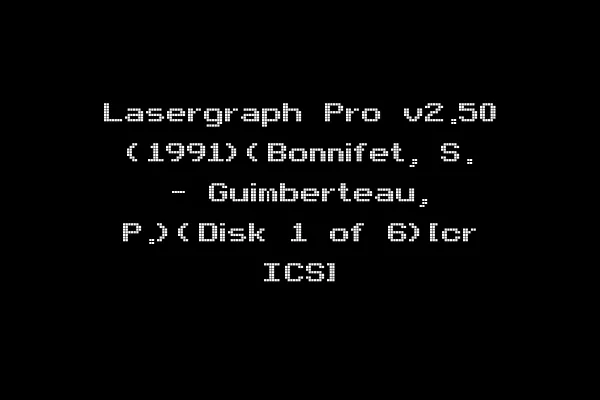 Lasergraph Pro v2.50 (1991)(Bonnifet, S. - Guimberteau, P.)(Disk 1 of 6)[cr ICS]