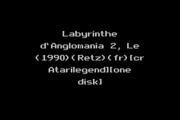 Labyrinthe d'Anglomania 2, Le (1990)(Retz)(fr)[cr Atarilegend][one disk]