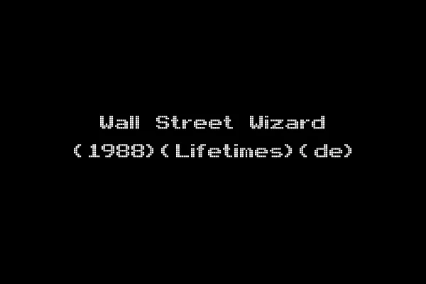 Wall Street Wizard (1988)(Lifetimes)(de)