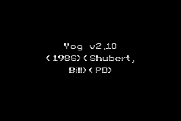 Yog v2.10 (1986)(Shubert, Bill)(PD)