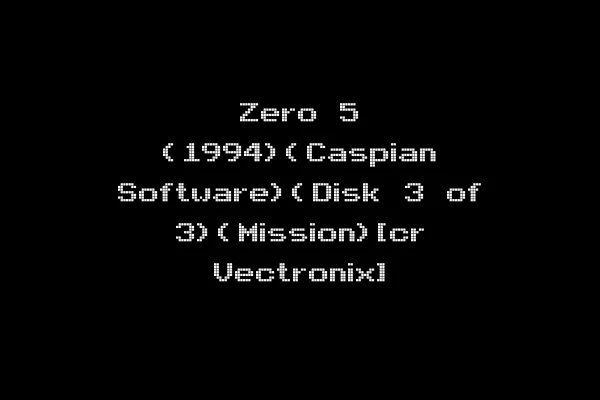 Zero 5 (1994)(Caspian Software)(Disk 3 of 3)(Mission)[cr Vectronix]