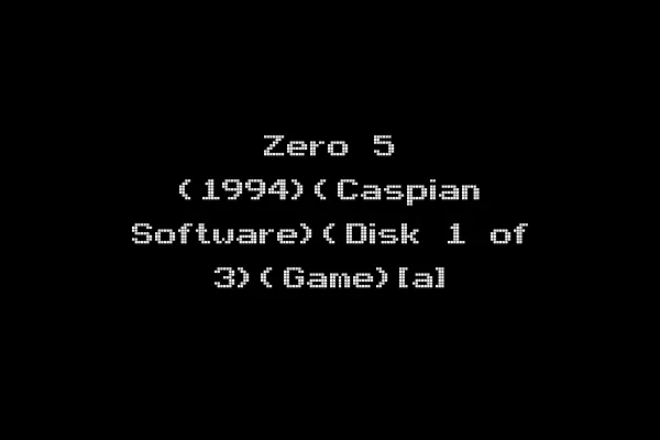 Zero 5 (1994)(Caspian Software)(Disk 1 of 3)(Game)[a]