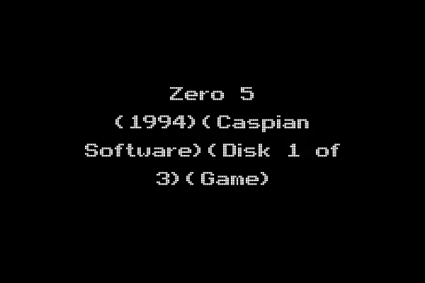 Zero 5 (1994)(Caspian Software)(Disk 1 of 3)(Game)