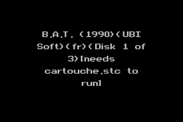 B.A.T. (1990)(UBI Soft)(fr)(Disk 1 of 3)[needs cartouche.stc to run]
