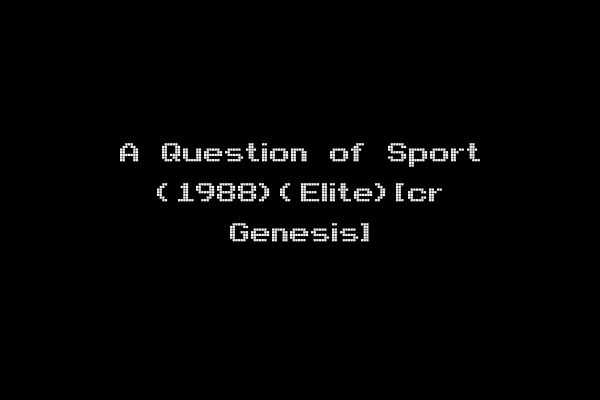 A Question of Sport (1988)(Elite)[cr Genesis]