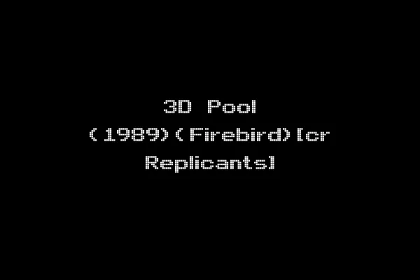 3D Pool (1989)(Firebird)[cr Replicants]