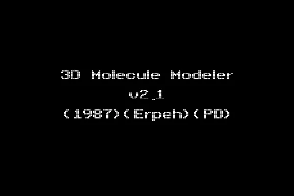 3D Molecule Modeler v2.1 (1987)(Erpeh)(PD)