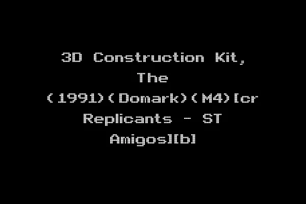 3D Construction Kit, The (1991)(Domark)(M4)[cr Replicants - ST Amigos][b]