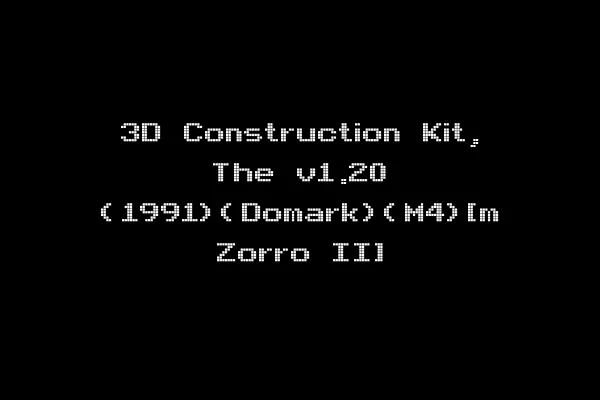 3D Construction Kit, The v1.20 (1991)(Domark)(M4)[m Zorro II]