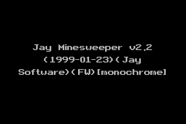 Jay Minesweeper v2.2 (1999-01-23)(Jay Software)(FW)[monochrome]