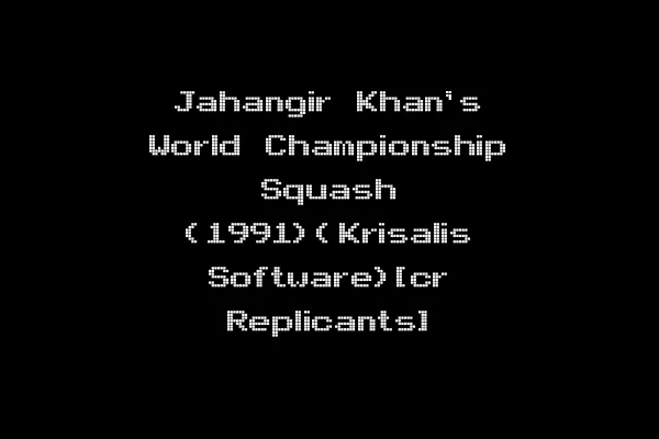 Jahangir Khan's World Championship Squash (1991)(Krisalis Software)[cr Replicants]