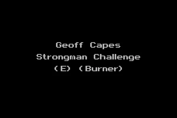 Geoff Capes Strongman Challenge (E) (Burner)