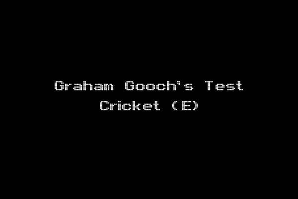 Graham Gooch's Test Cricket (E)
