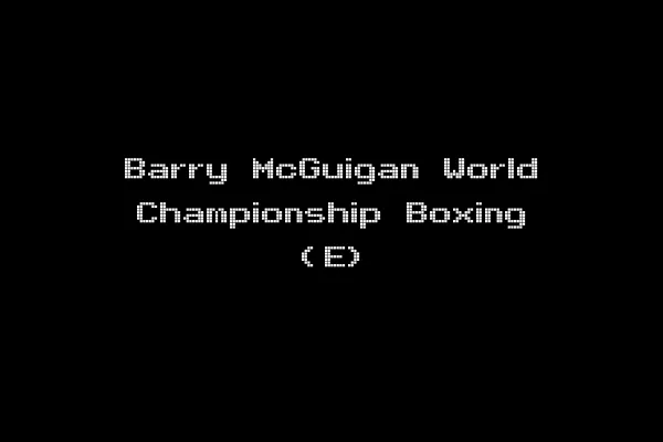 Barry McGuigan World Championship Boxing (E)